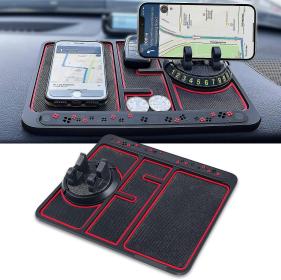 Support de téléphone antidérapant  4en1 Multifonctionnel en Silicone pour Tableau de Bord de Voiture - حامل هاتف لوحة سيارة من السيليكون متعدد الوظائف