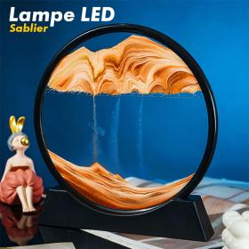 Sablier 3D en Verre rond 12 pouces pour la décoration de la maison
