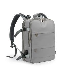 Sac à dos de voyage grande capacité avec plusieurs compartiments extensible L-263 - Gris