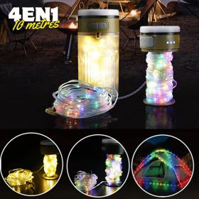 Guirlande Lumineuse LED Rechargeable 4en1 Étanche IPX4 