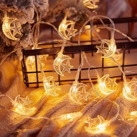 Guirlande Lumineuse LED Lune et Étoiles – سلسلة أضواء على شكل هلال ونجوم