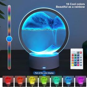 Lampe led 3D tactile USB en verre de sable avec télécommande