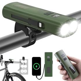 Éclairage de Vélo avant à LED et Power Bank 3000mAH – مصباح وبنك طاقة للدراجات الهوائية