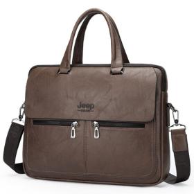 قيبة رجالية من الجلد الصناعي – تصميم أنيق Jeep 180551-6، بني داكن