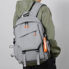 حقيبة ظهر حضرية للرجال – ستايل كاجوال، مقاومة للماء، لون رمادي