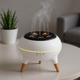 Diffuseur d’hu-iles essent-ielles ultrasonique 350 ml avec télécommande et lumières – جهاز تعطير الجو