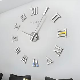 Horloge Murale Romain 3D pour Salon Chambre Décorations Moderne