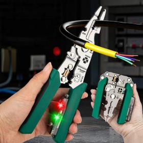 Pin-ce à dénuder multifonction avec testeur de tension – أداة تجريد الأسلاك متعددة الوظائف