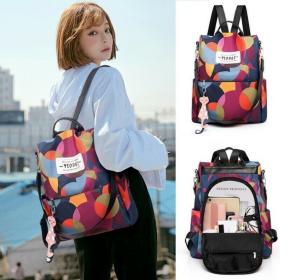 Sac à dos oxford étanche pour femmes – multicouleur – حقيبة ظهر أكسفورد مقاومة للماء  للنساء